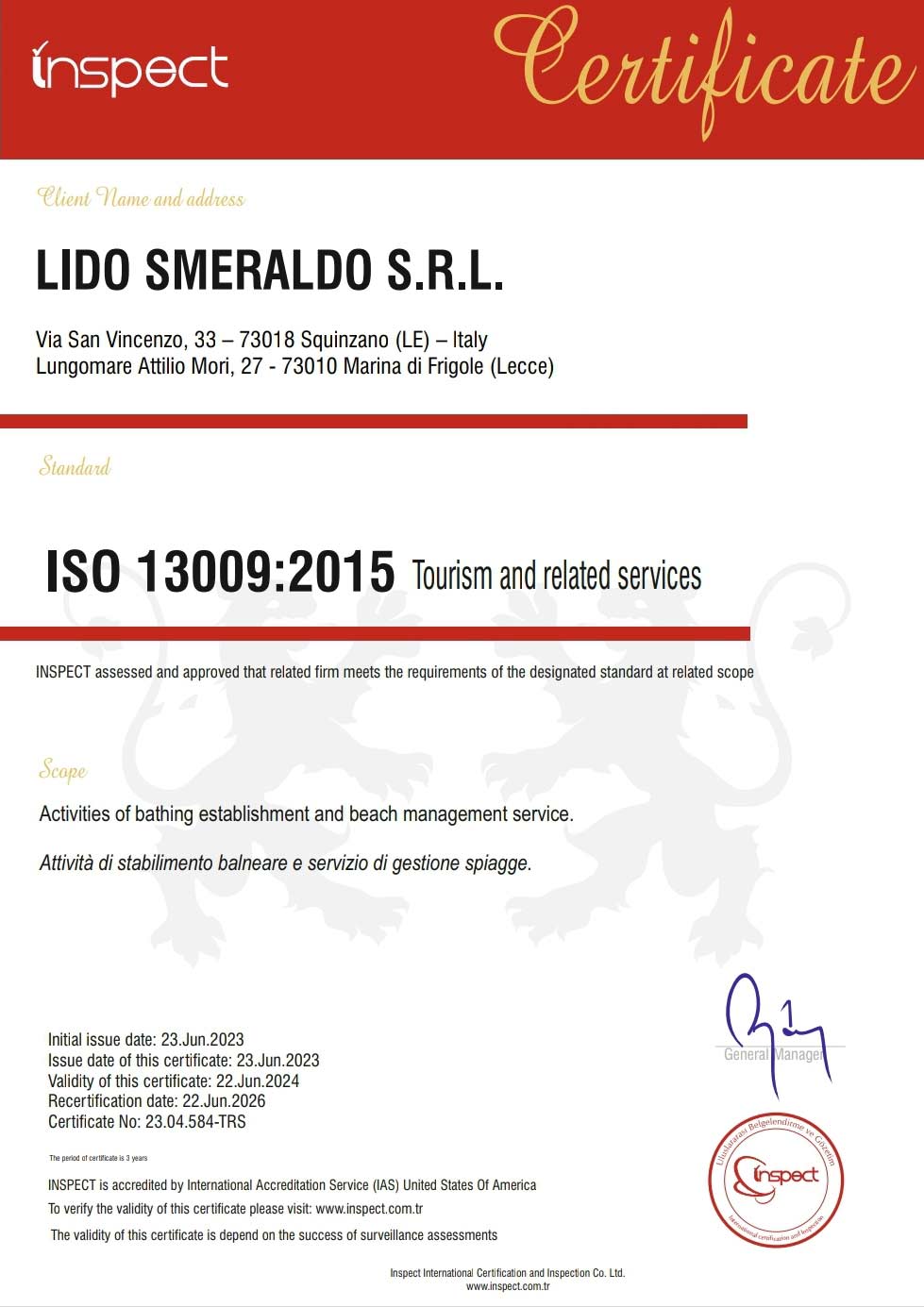 iso13009 2015